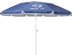 Escape Foldable Beach Umbrella Diameter 2.2m with UV Protection and Air Vent Blue 12004