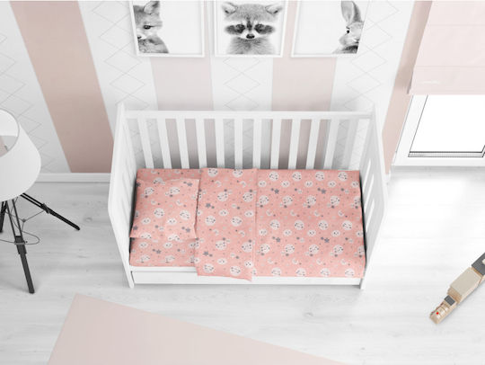 Dimcol Baby Sheets Smile - Coral Fitted Sheet 82x120x160cm Dimcol Baby Sheets Smile - Coral Fitted Sheet 82x120x160cm