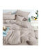 SpitiBazaar Bettwäsche-Set King Size mit Gummiband 220x240cm. Grey 4Stück