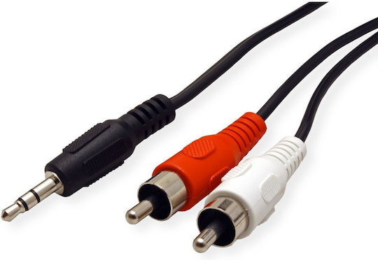 RCA 3.5mm Male To 2x RCA Male Audio Cable Black 10m 11.09.4349-20