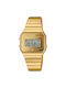 Casio Digital Watch Chronograph Battery with Gold Metal Bracelet