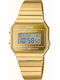 Casio Digital Men's Watch 35.5mm Chronograph Battery with Gold Metal Bracelet