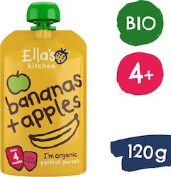 Ella's Kitchen Babykost-Glas Apple & Banana Glutenfrei für 4m+ 120gr