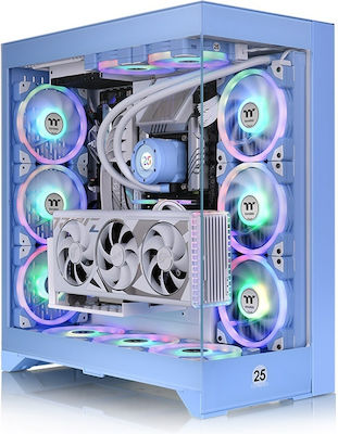 Thermaltake CTE E600 MX Gaming Midi Tower Κουτί Υπολογιστή με RGB Φωτισμό Hydrangea Blue