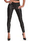 Women's Leather Trousers Black