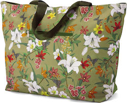 Benzi Fabric Beach Bag Green