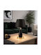 ForHome Metal Table Lamp for Socket E27 with Black Shade and Base