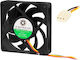 Blow 85-701 Gehäuselüfter 70mm (4200rpm) Ohne LEDs Beleuchtung und Verbindung 3-polig