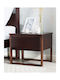 Beliani Wooden Bedside Table Dark Wood Giulia
