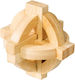 Fridolin Wooden Bamboo Double Disk 3d Iq Puzzle din Lemn