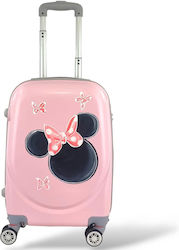 Playbags Children's Cabin Travel Suitcase Hard Pink with 4 Wheels Height 55cm