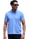Polo Bluse Hellblau