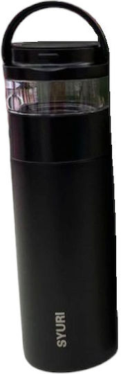 Flasche Thermosflasche Rostfreier Stahl / Kunststoff 420ml Schwarz
