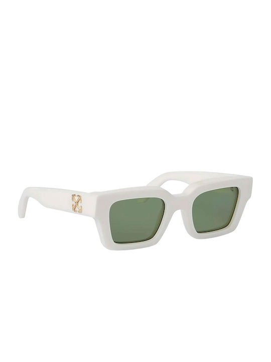 Off White Virgil Sonnenbrillen mit Weiß Rahmen und Grün Linse OERI126M 0155