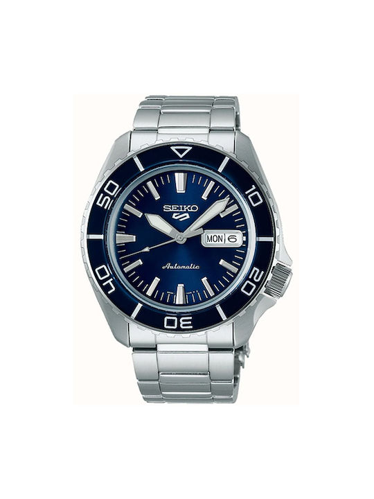 Seiko Watch Automatic with Silver Metal Bracelet