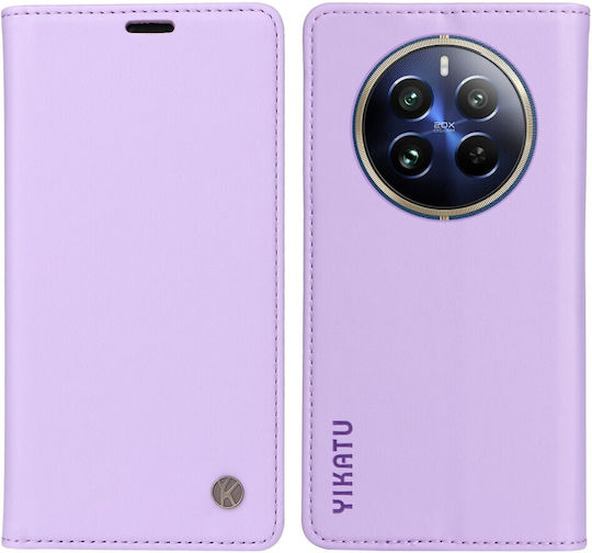 5g 12 Pro+ 5g Yikatu Folio Series Stand Book Synthetic Leather / Silicone / Plastic Purple (Realme 12 Pro)