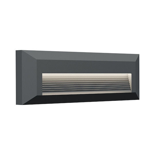 Braytron Επιτοίχιο Εξωτερικό Φωτιστικό LED IP65 3W με Ρυθμιζόμενο Λευκό Φως 23x8εκ.