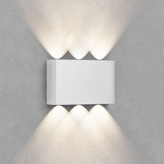 Braytron Стенен Външен Спот LED IP65 1W с Регулируемо Бяло Светлина 16x10x41см