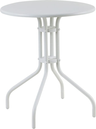 Metal Table For Small Outdoor Spaces Lino White 60x60x70cm