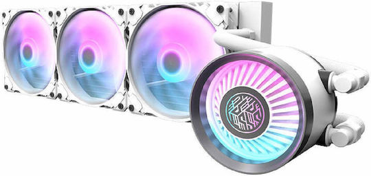 Darkflash DN 360 Υδρόψυξη AIO CPU με 3 Ανεμιστήρες 120mm και ARGB Φωτισμό Λευκή