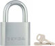 Gerda Steel Padlock Brass with Key 40mm Silver 1pcs