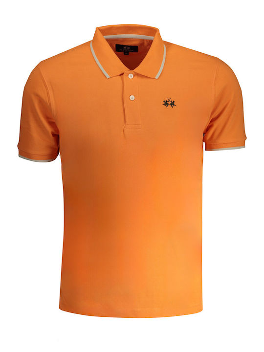 La Martina Ανδρική Μπλούζα Polo Πορτοκαλί