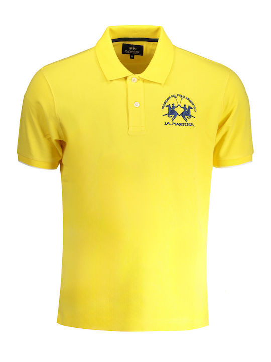 La Martina Ανδρική Μπλούζα Polo Κίτρινη