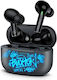 Buxton BTW 4600 In-ear Bluetooth Handsfree Ακουστικά με Θήκη Φόρτισης Μαύρα