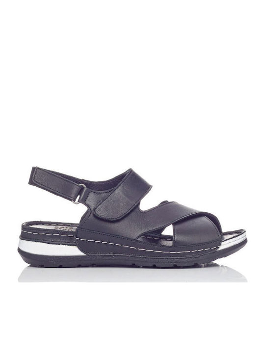 Anatomic Women's Leather Ankle Strap Platforms Black