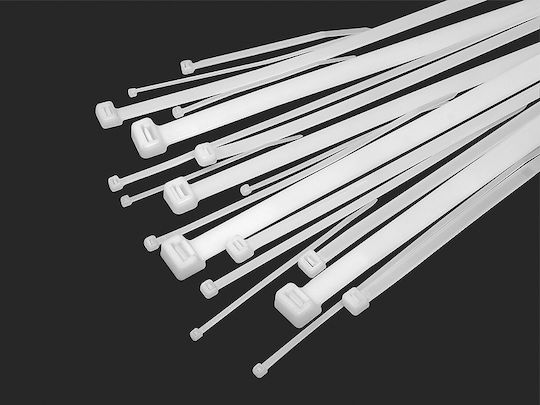 Blow Δεματικά Καλωδίων Πλαστικά 540mmx12.7mm σε Λευκό χρώμα (100τμχ) (41-103)