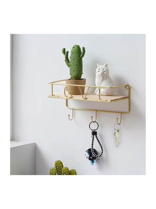 Shelf Wall Gold 25x11x14cm