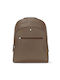 Mont Blanc Leather Backpack Beige