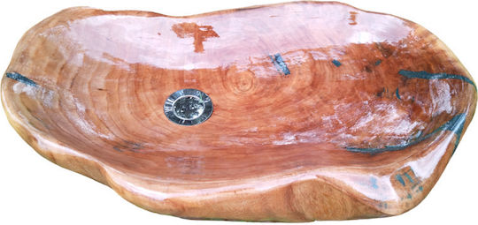 Sanitec Natura 443β Countertop Sink Wooden 55x35cm