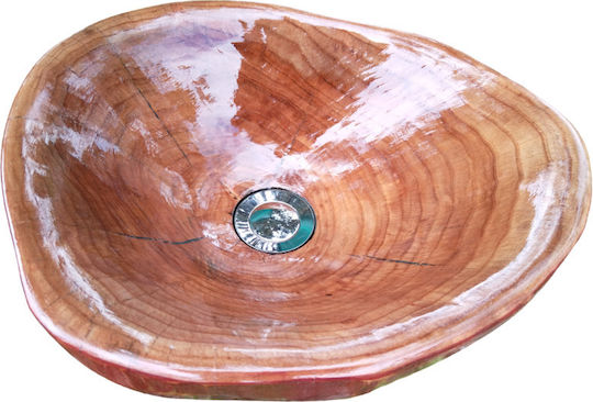 Sanitec Νаtura 443θ Надеждна мивка Дърво 37x31cm