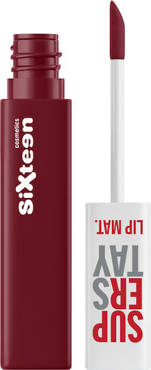 Sixteen Cosmetics Liquid Lipstick Matte 117 Crimson Silk 4.5ml