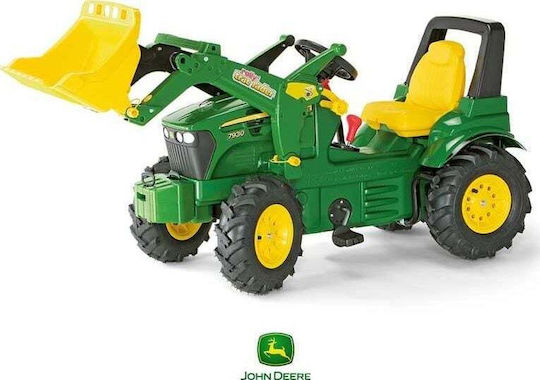 Kids Foot-to-Floor Ride On Tractor with Trailer & Pedal John Deere Green