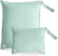 Mushie Set aus 2 wasserdichten Tragetaschen Roman Green Mushie Set aus 2 wasserdichten Tragetaschen Roman Green