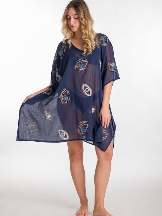 Rima Beachwear Women's Caftan Beachwear Navy Blue