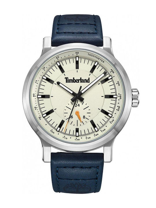 Timberland Discoll Men's Watch 46mm Battery with Blue Leather Strap