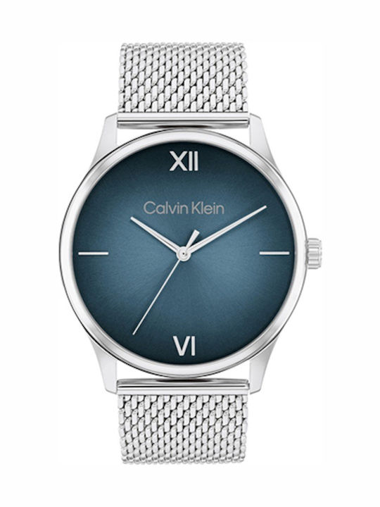 Calvin Klein Ascend Мъжки Часовник 43мм На Батерия с Сребърен Метален Гривна