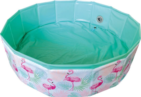 Vedes Flamingo Piscină Gonflabilă Pentru Copii Rotundă Din PVC 75 L Capacitate De Apă 80x20 Cm Turcoaz