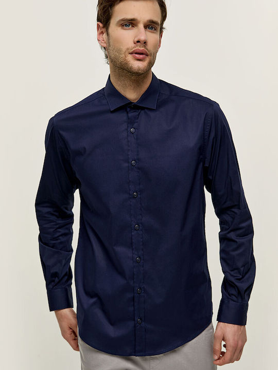 Edward Jeans Men's Shirt Long Sleeve Blue