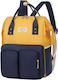 Quasar Wickeltasche Krankenhaus Rucksack Yellow-Navy 37x27x16cm.