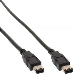 Inline Cable 34002 6-pin Firewire 4-pin Firewire 1.8 M Black