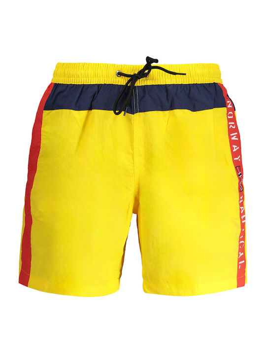 Squola Nautica Italiana Herren Badehose Gelb Gestreift