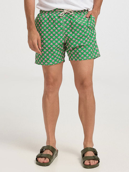 MC2 Men's Swimwear Shorts Green with Patterns