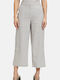 Betty Barclay Women's High-waisted Linen Capri Trousers Lightgray