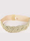 Elastisch Damen Gürtel Beige