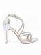 Sandals with Strass Silver