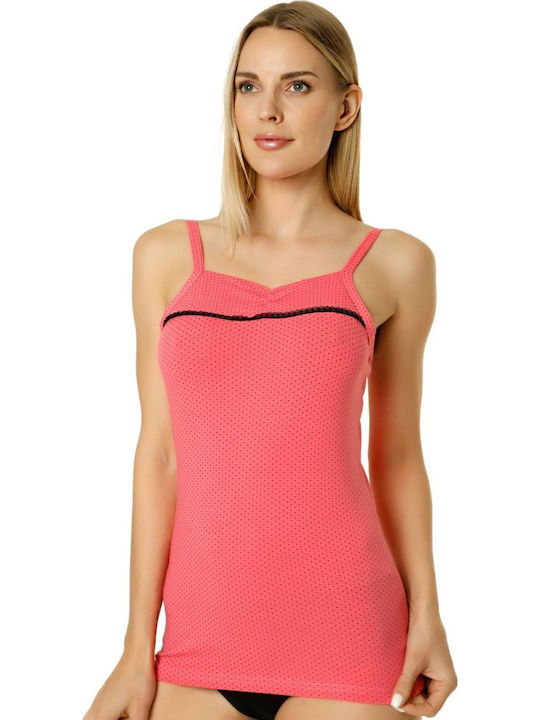 Mit Spaghetti-Träger Fuchsia Damen T-Shirt